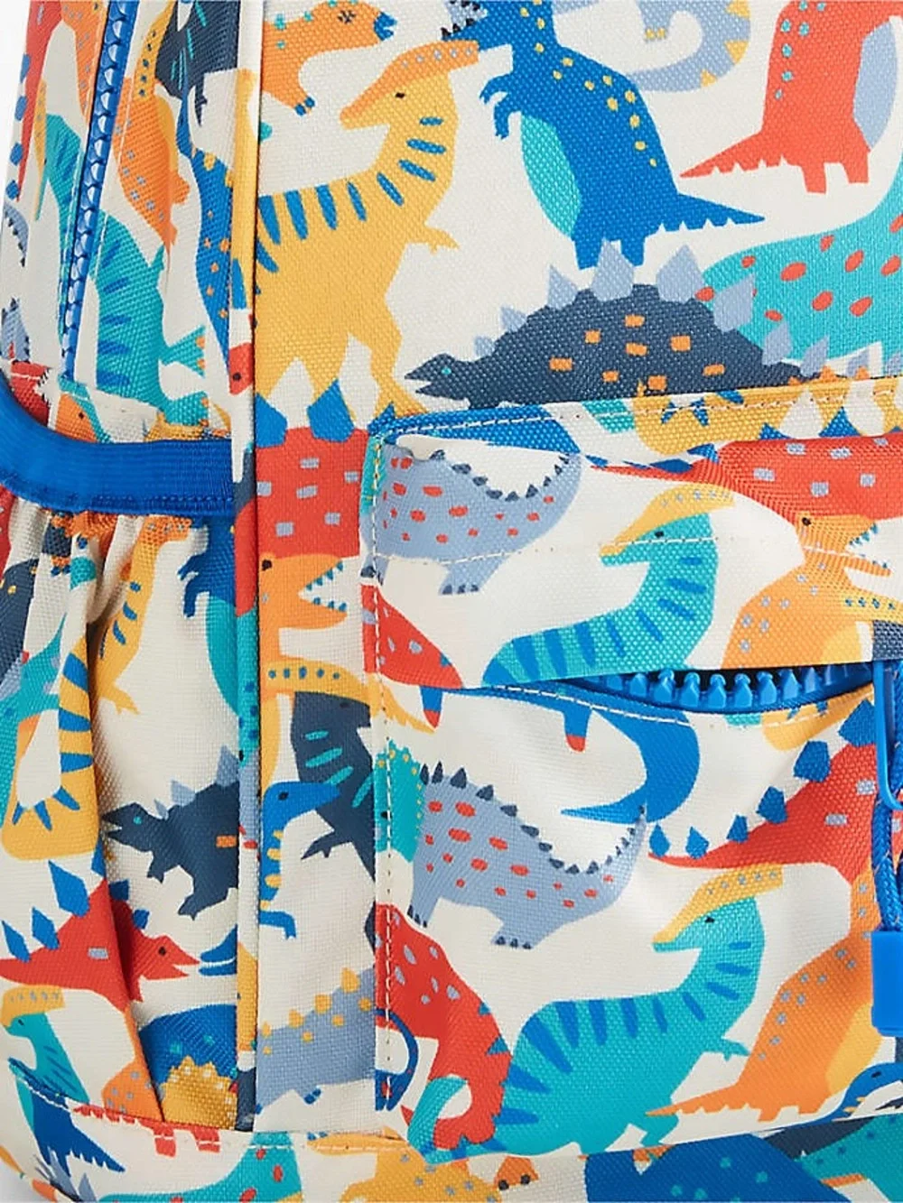 Crate&Barrel Kids Dinosaur Backpack in Blue, Orange, Yellow